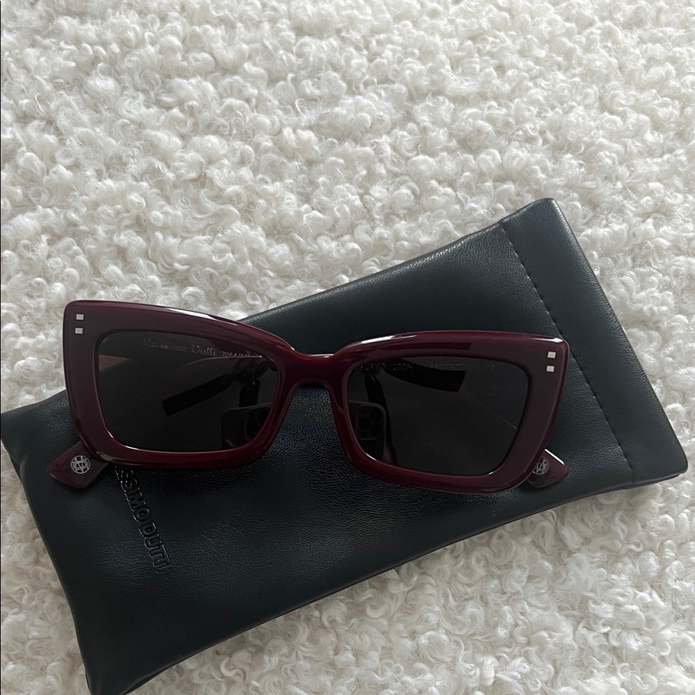Burgundy Sunglasses with Black Lenses